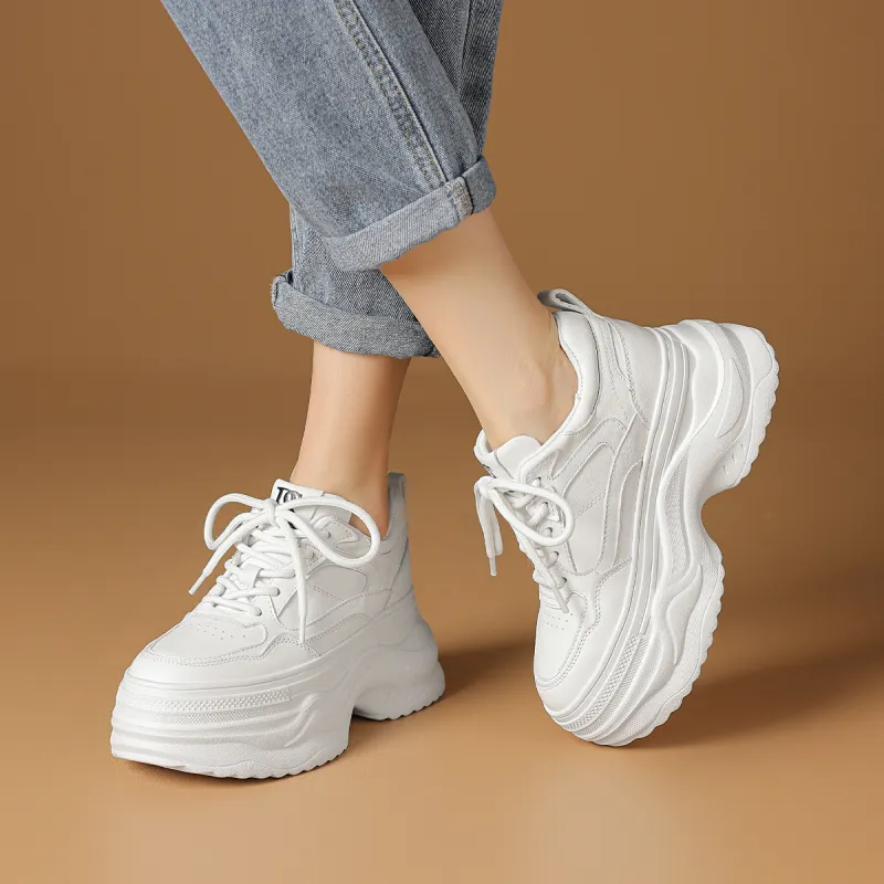 Rosa Bianca Lightweight Height Increasing Low-Top Chunky Sneakers Women's-3