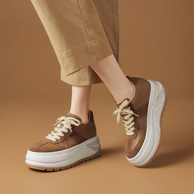 Rosa Bianca Lightweight Height Increasing Low-Top Skateboard Shoes Women's-6