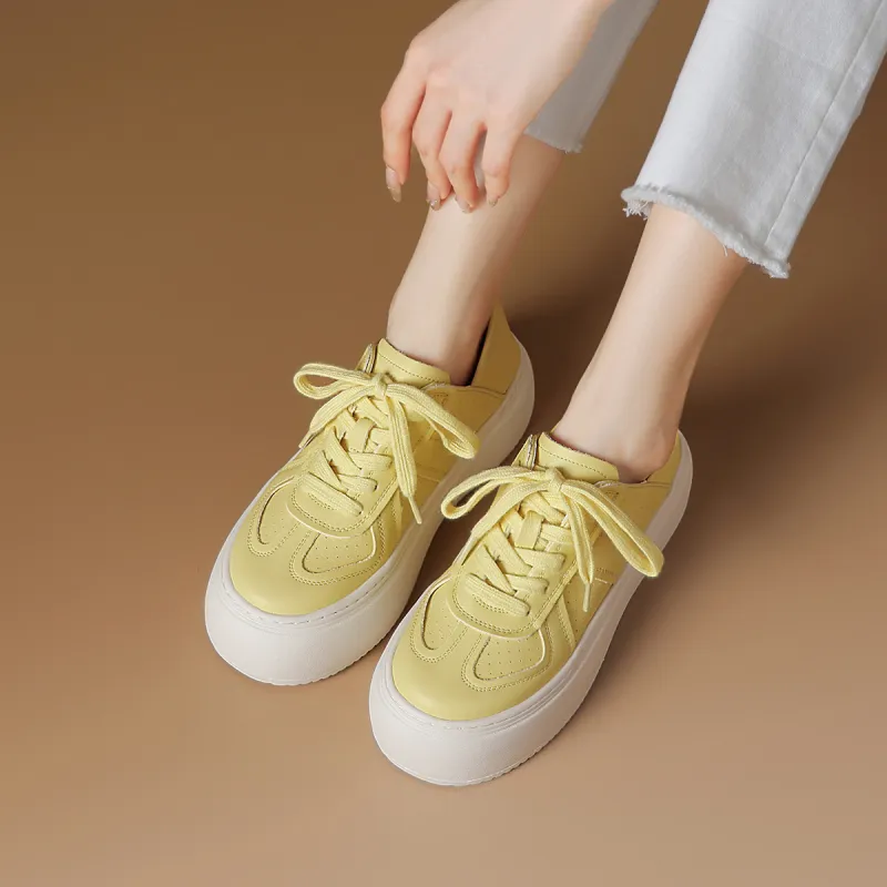 Rosa Bianca Lightweight Height Increasing Low Top Skateboard Shoes Women's-9