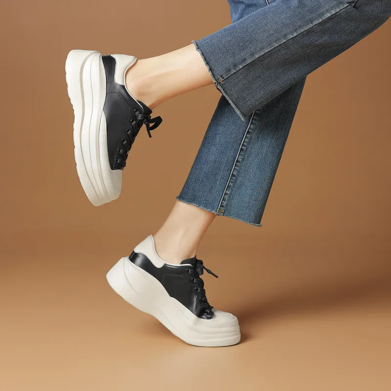 Rosa Bianca Warm Lightweight Breathable Height Increasing Low-Top Casual Shoes Women's-6
