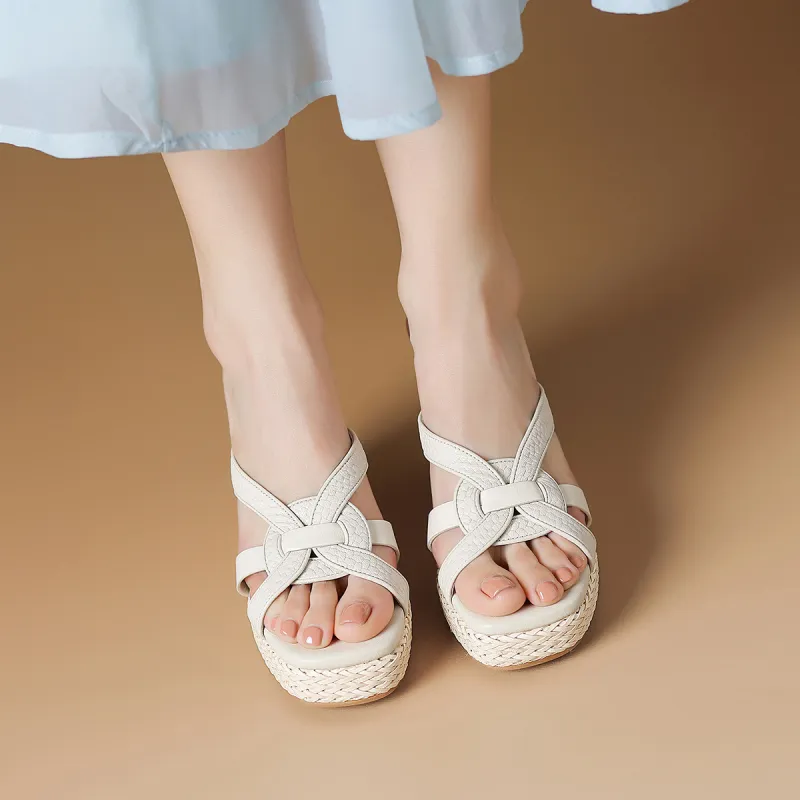 Rosa Bianca Woven Abrasion Resistant Slide Slippers Women's-3
