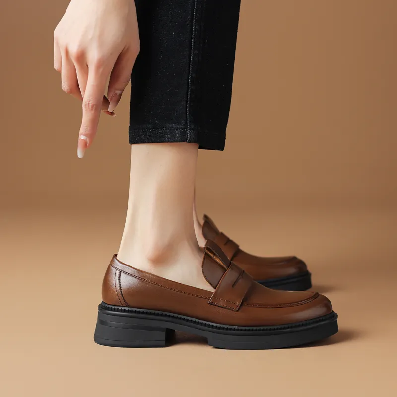 Rosa Bianca Loafers 4.1cm Women's Brown-7