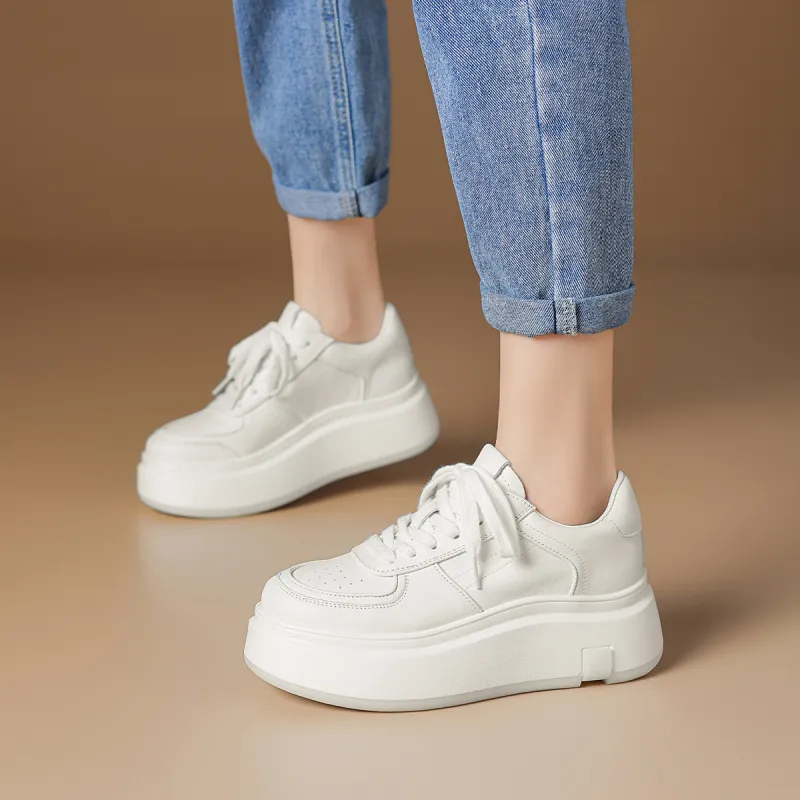 Rosa Bianca White Sneakers Low Top Skateboard Shoes Women's White-1