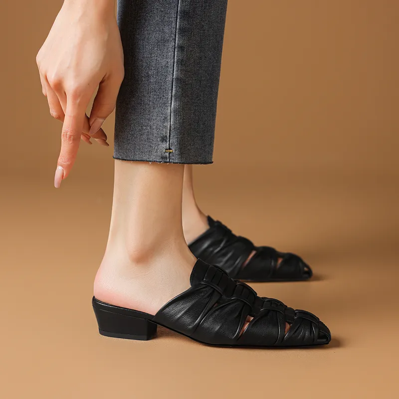 Rosa Bianca Wrap-toe Slippers Women's-14