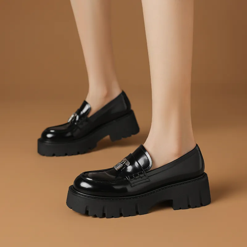 Rosa Bianca Loafers Women's Black-2