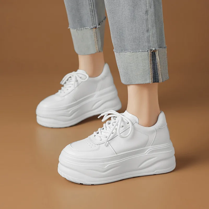 Rosa Bianca Wear-Resistant Breathable Height Increasing Low-Top Casual Shoes Women's-2