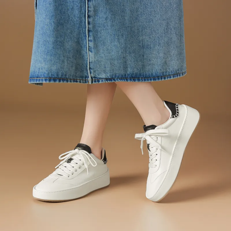 Rosa Bianca Lightweight Height Increasing Low-Top Skateboard Shoes Women's-13