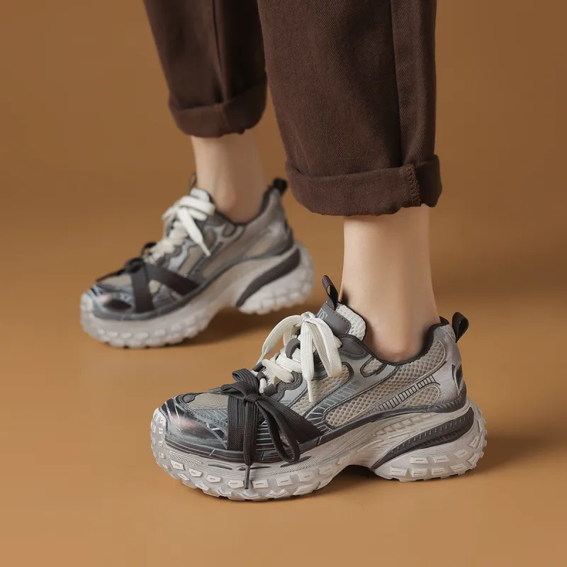 Rosa Bianca Breathable Lightweight Low-Top Chunky Sneakers Women's-7