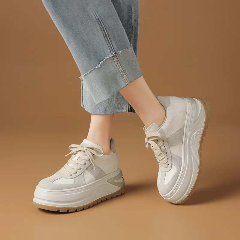 Rosa Bianca Lightweight Height Increasing Low-Top Skateboard Shoes Women's-14