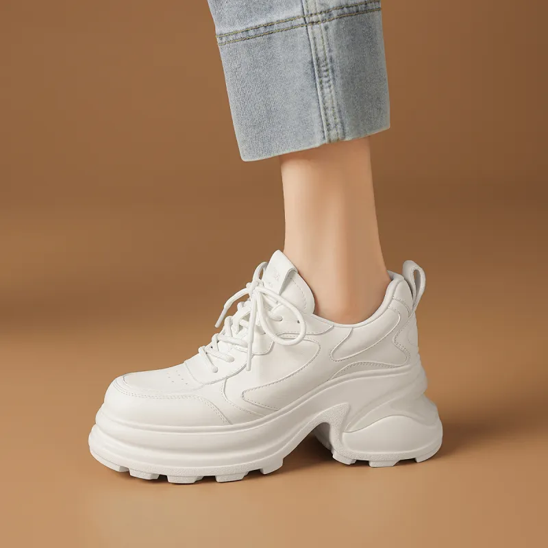 Rosa Bianca Lightweight Support Height Increasing Low Top Chunky Sneakers Women's-4