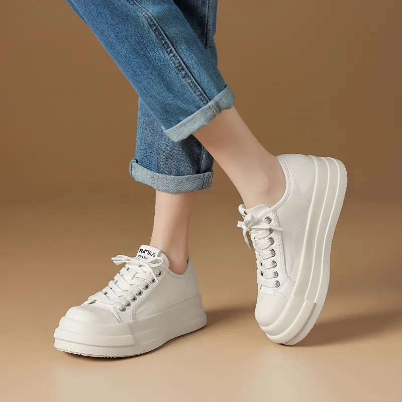 Rosa Bianca Lightweight Height Increasing Low Top Skateboard Shoes Women's-13