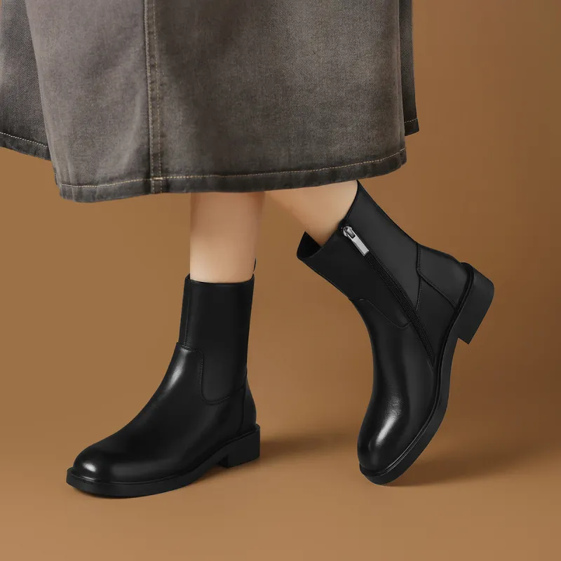 Rosa Bianca Short Martin Boot Women's Black-3