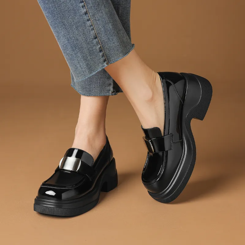 Rosa Bianca Chunky Heel High Heels 6cm Women's-4