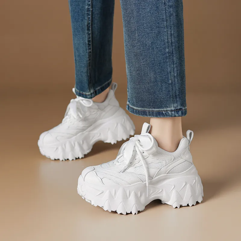 Rosa Bianca Lightweight Height Increasing Low Top Chunky Sneakers Women's-1