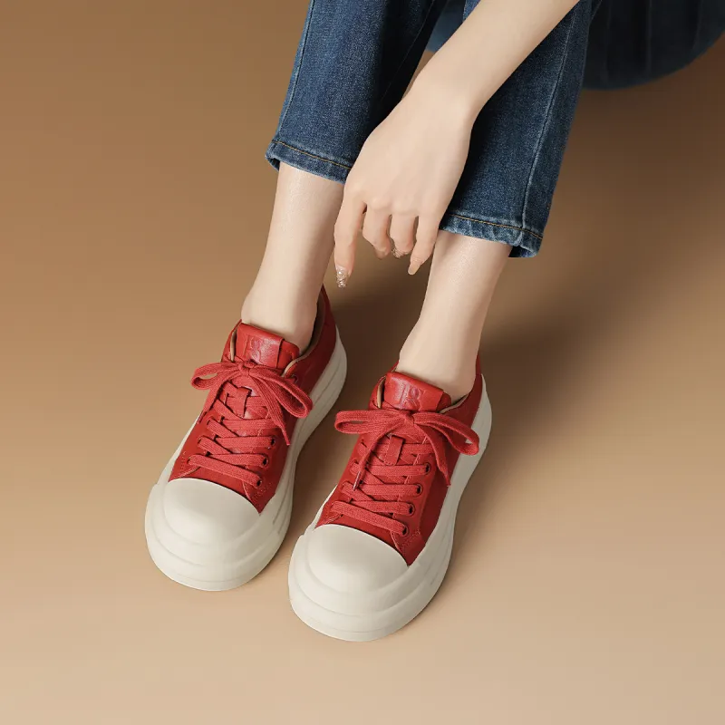 Rosa Bianca Lightweight Height Increasing Low Top Skateboard Shoes Women's-8