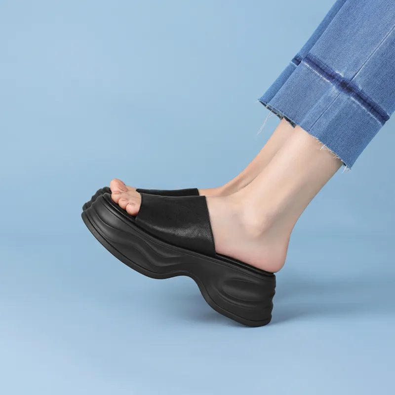 Rosa Bianca PU Polyurethane Abrasion Resistant Slide Slippers Women's-10