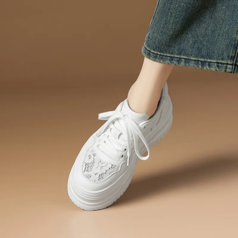 Rosa Bianca Low-Top Skateboard Shoes Women's White-4