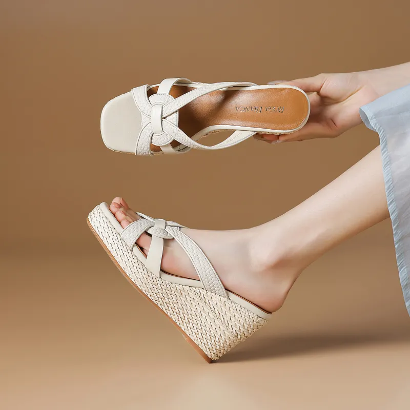 Rosa Bianca Woven Abrasion Resistant Slide Slippers Women's-2