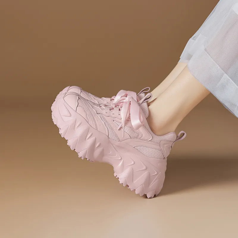 Rosa Bianca Lightweight Height Increasing Low Top Chunky Sneakers Women's-9