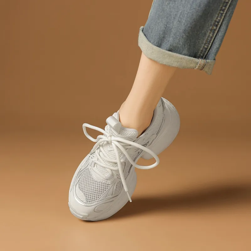 Rosa Bianca Cushioning Height Increasing Low-Top Chunky Sneakers Women's-6