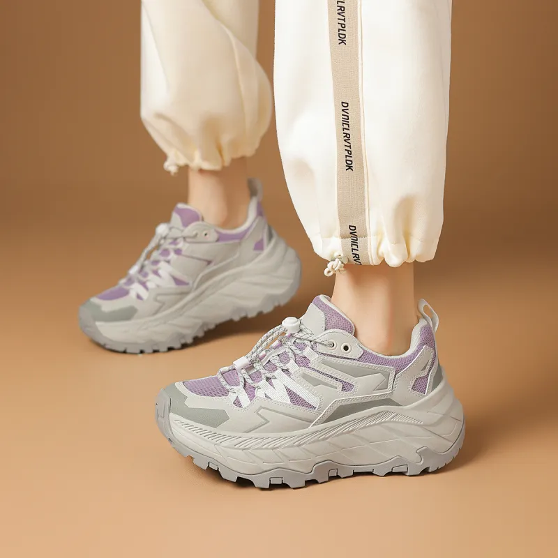 Rosa Bianca Breathable Lightweight Height Increasing Low-Top Chunky Sneakers Women's-9
