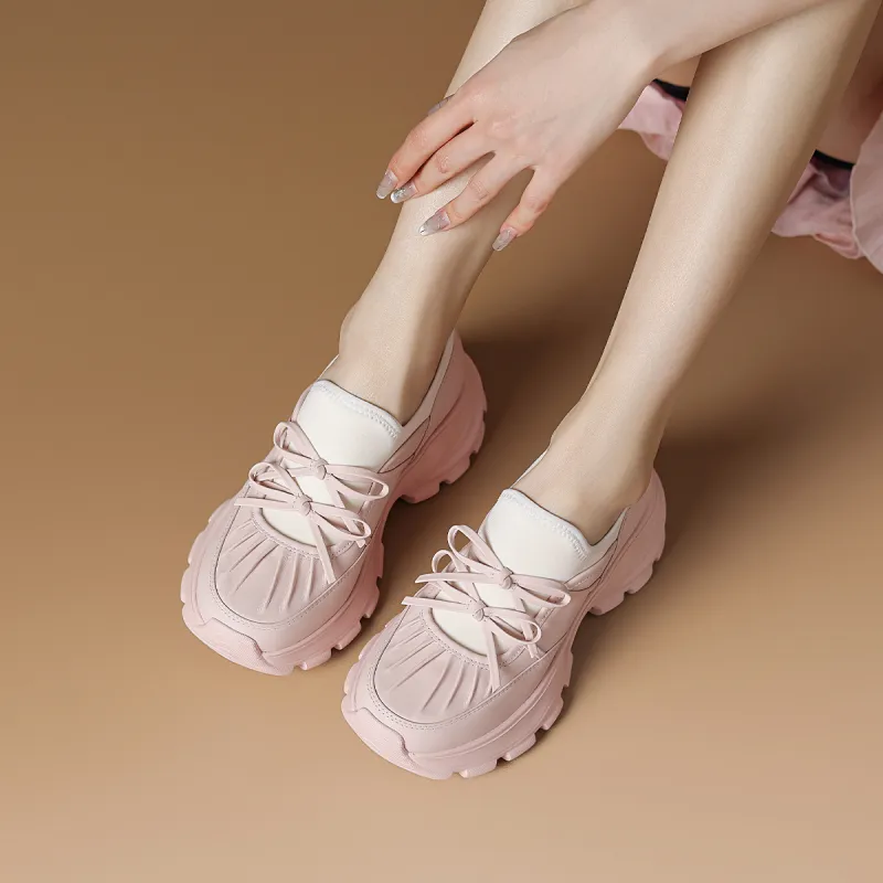 Rosa Bianca Lightweight Height Increasing Low Top Chunky Sneakers Women's-9