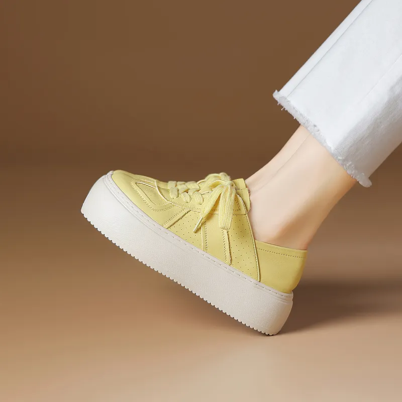 Rosa Bianca Lightweight Height Increasing Low Top Skateboard Shoes Women's-10