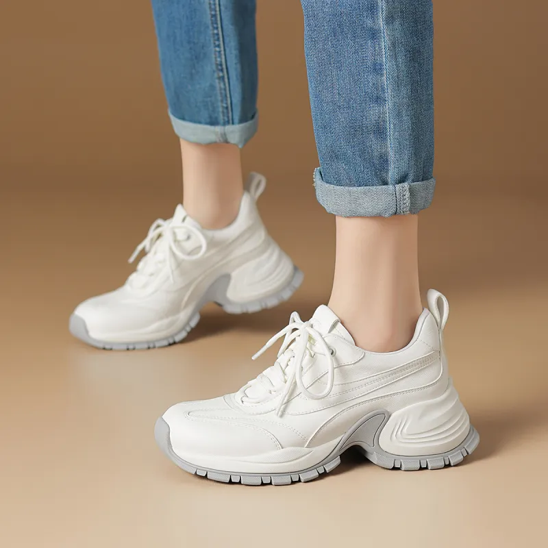 Rosa Bianca Lightweight Height Increasing Low Top Chunky Sneakers Women's-1