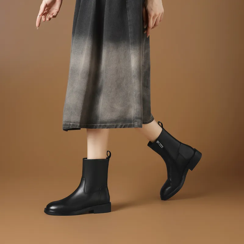 Rosa Bianca Short Martin Boot Women's Black-5
