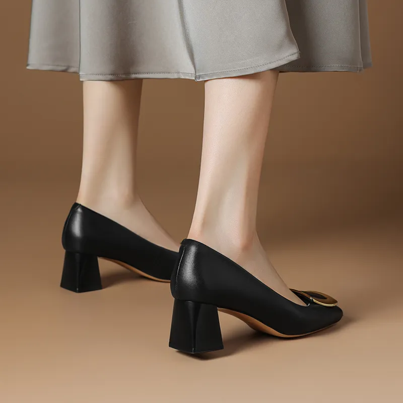 Rosa Bianca Chunky Heel High Heels Women's-5