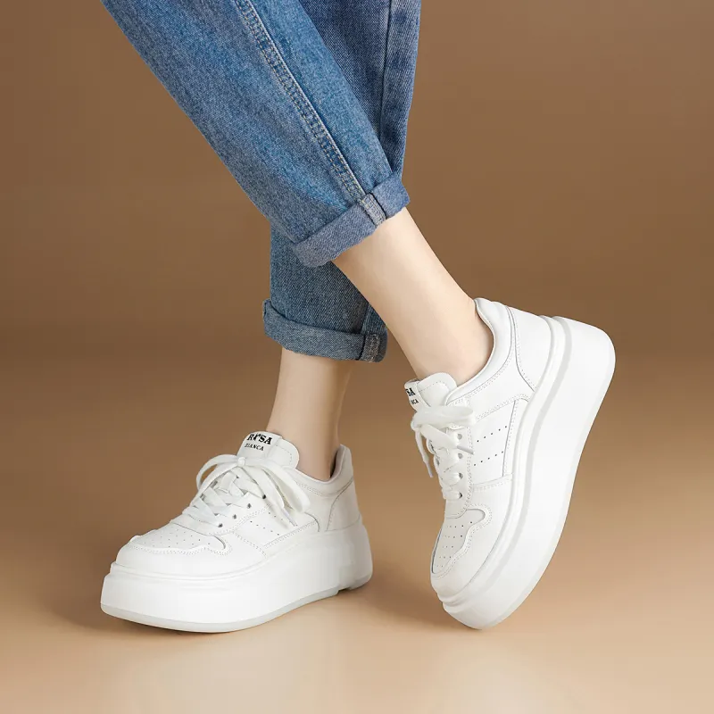 Rosa Bianca Lightweight Breathable Height Increasing Low-Top Skateboard Shoes Women's-7