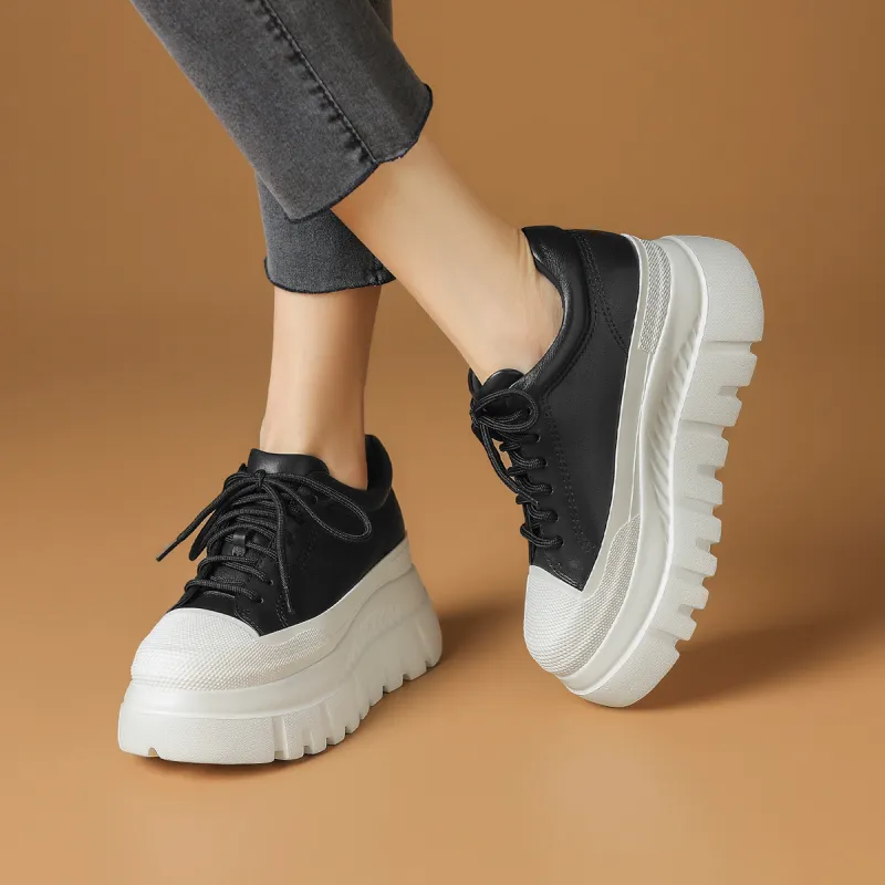 Rosa Bianca Breathable Lightweight Height Increasing Warm Low-Top Casual Shoes Women's-3