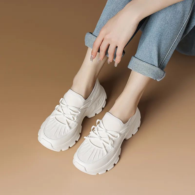 Rosa Bianca Lightweight Height Increasing Low Top Chunky Sneakers Women's-2