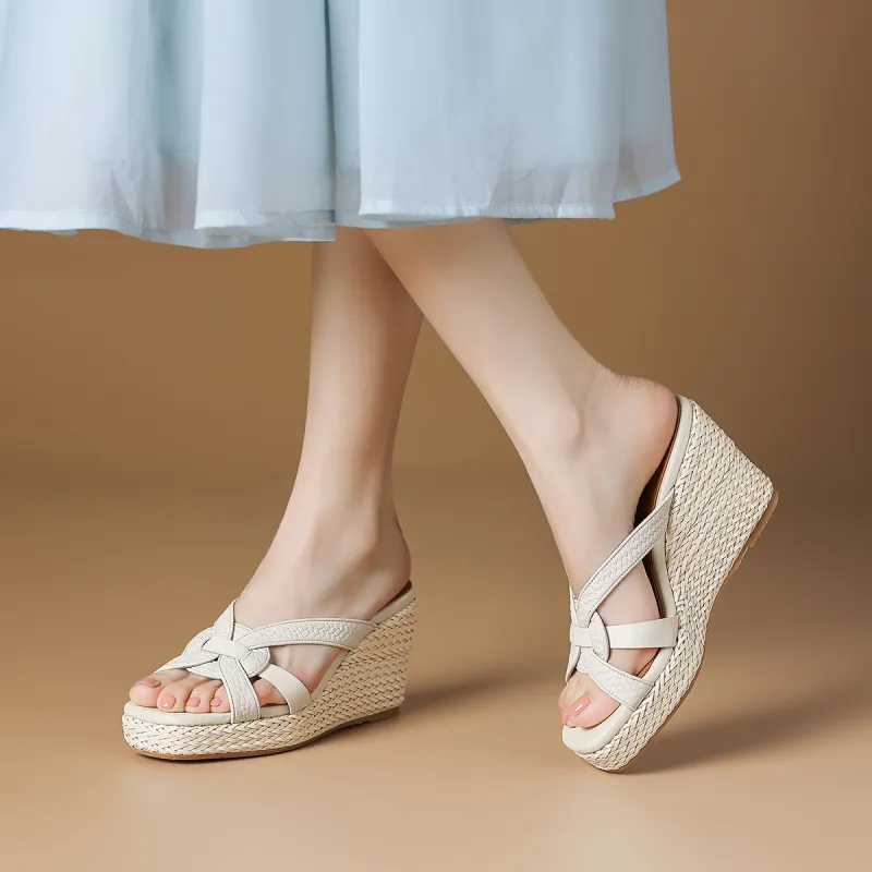 Rosa Bianca Woven Abrasion Resistant Slide Slippers Women's-4