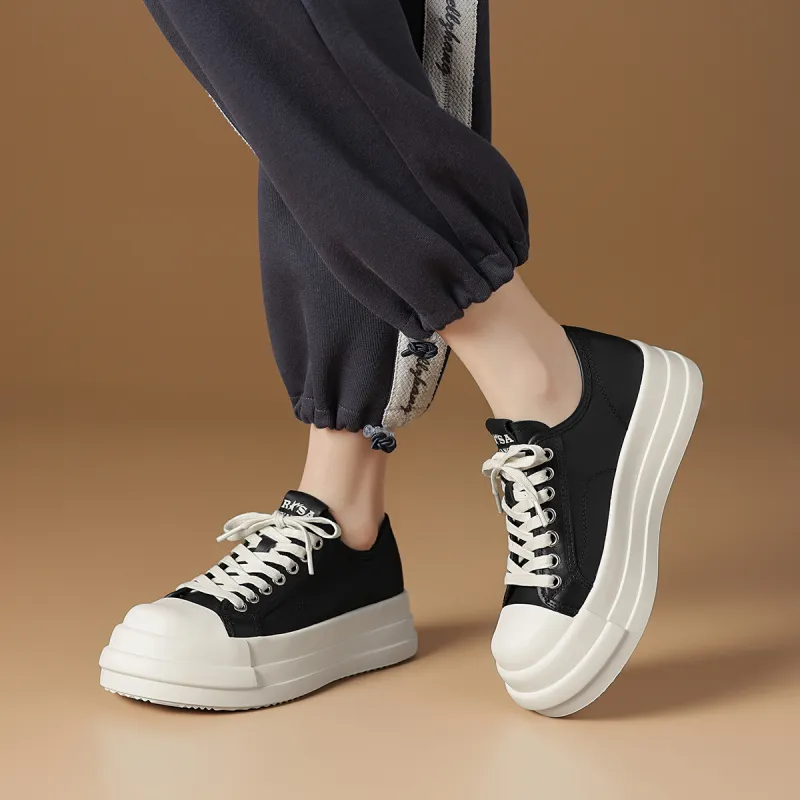 Rosa Bianca Lightweight Height Increasing Low Top Skateboard Shoes Women's-6