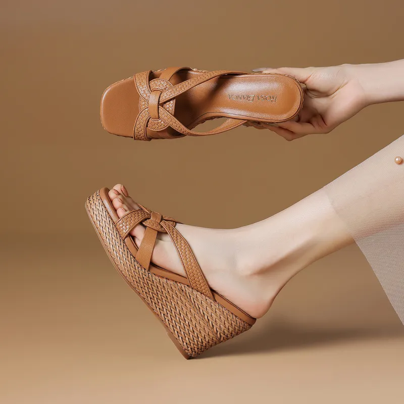 Rosa Bianca Woven Abrasion Resistant Slide Slippers Women's-9