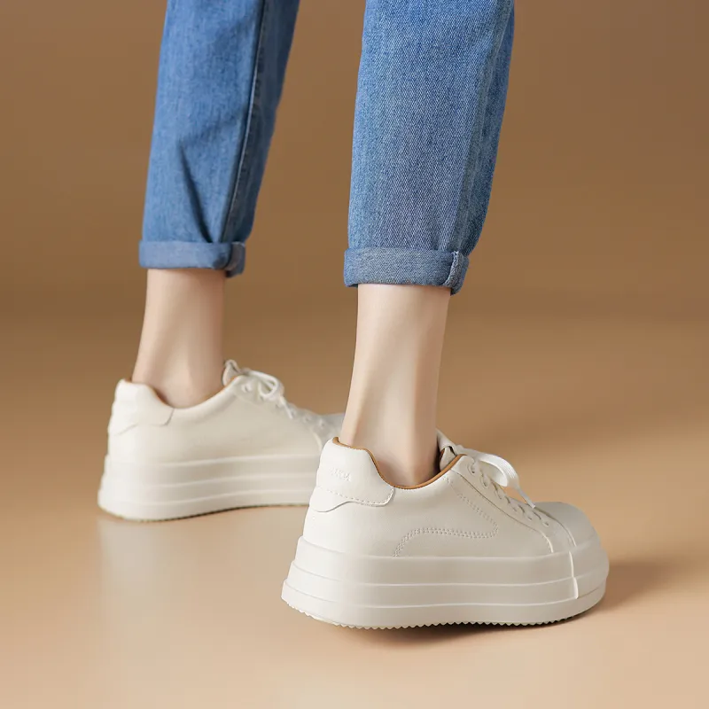 Rosa Bianca Lightweight Height Increasing Low Top Skateboard Shoes Women's-4
