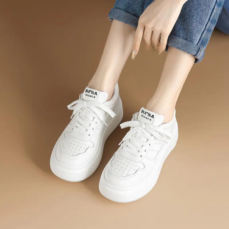 Rosa Bianca Lightweight Breathable Height Increasing Low-Top Skateboard Shoes Women's-2