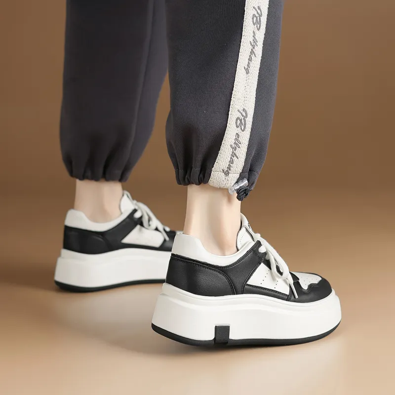 Rosa Bianca Lightweight Breathable Height Increasing Low-Top Skateboard Shoes Women's-12