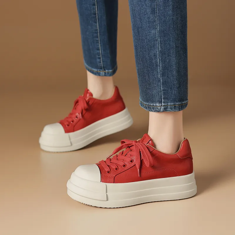 Rosa Bianca Lightweight Height Increasing Low Top Skateboard Shoes Women's-7