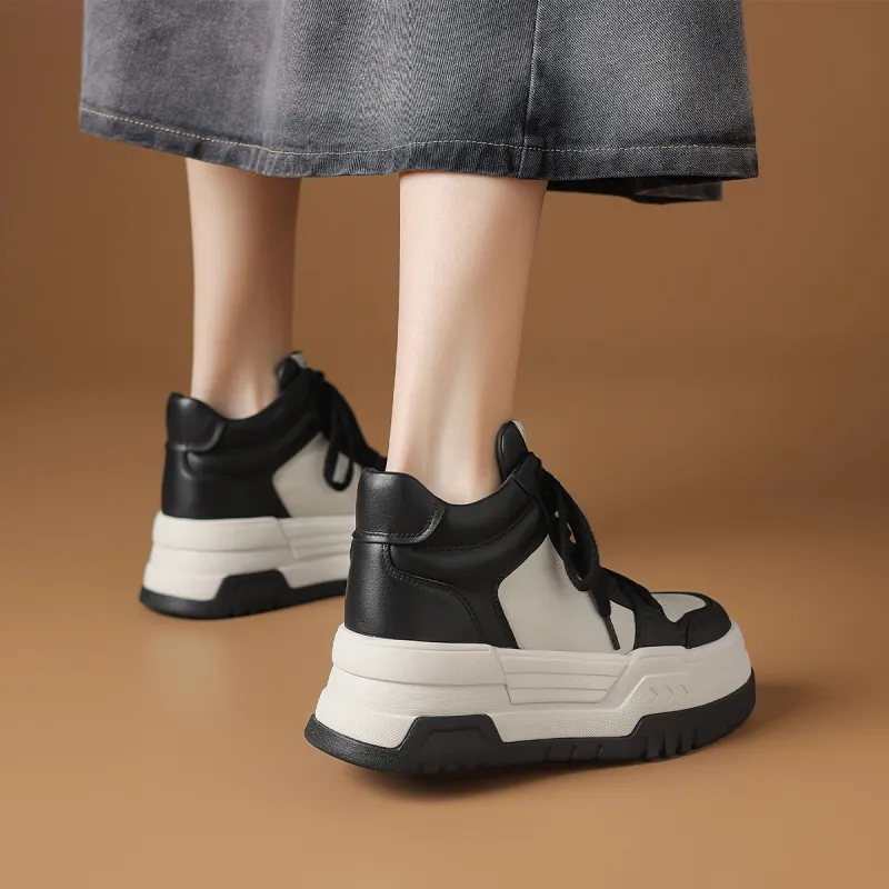 Rosa Bianca Lightweight Height Increasing High Top Skateboard Shoes Women's-5