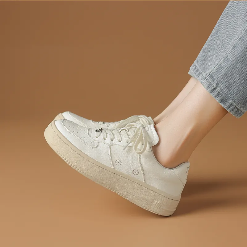 Rosa Bianca Lightweight Breathable Height Increasing Low-Top Skateboard Shoes Women's-3