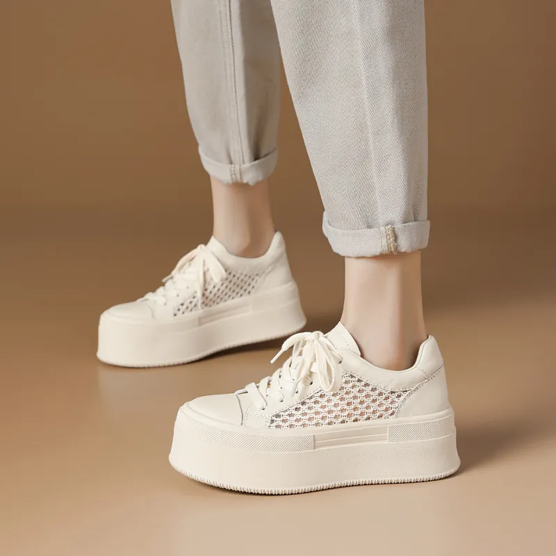 Rosa Bianca Low Top Skateboard Shoes Women's Ecru-1