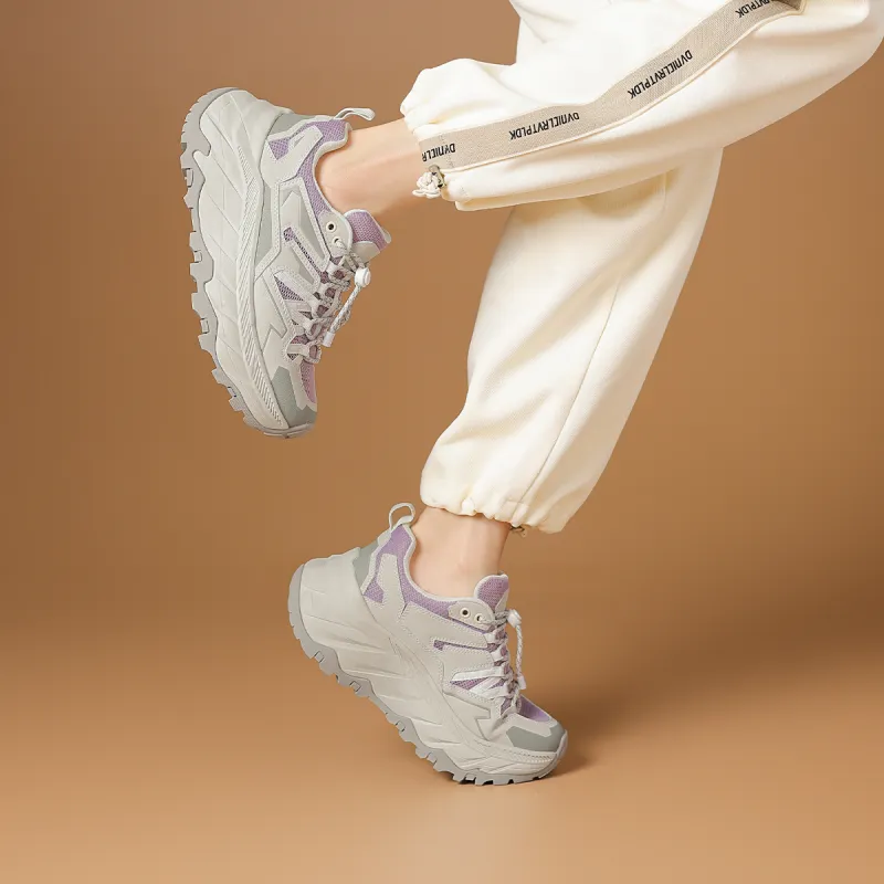 Rosa Bianca Breathable Lightweight Height Increasing Low-Top Chunky Sneakers Women's-12