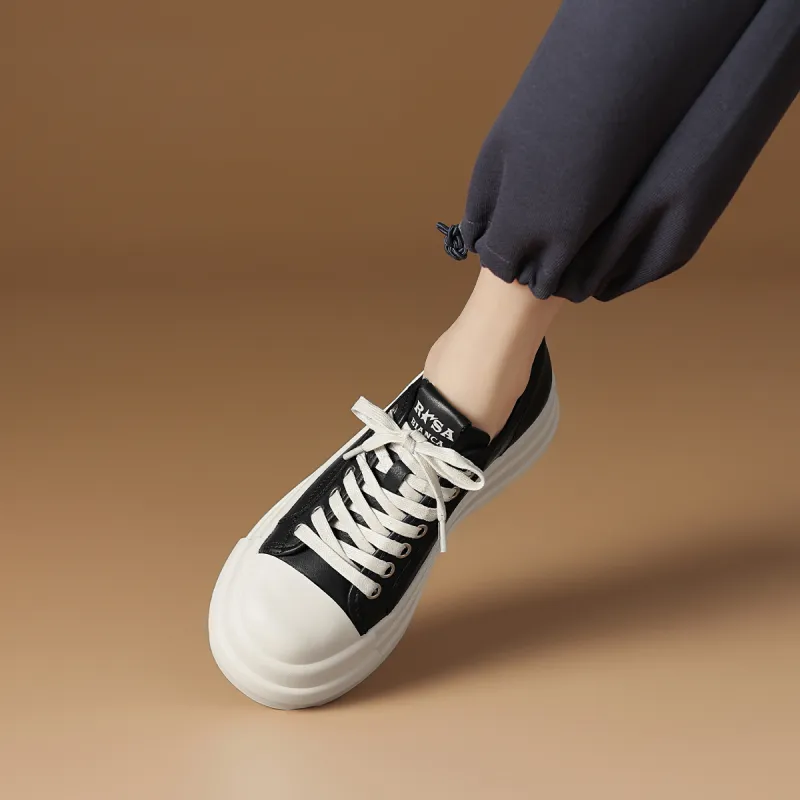 Rosa Bianca Lightweight Height Increasing Low Top Skateboard Shoes Women's-4