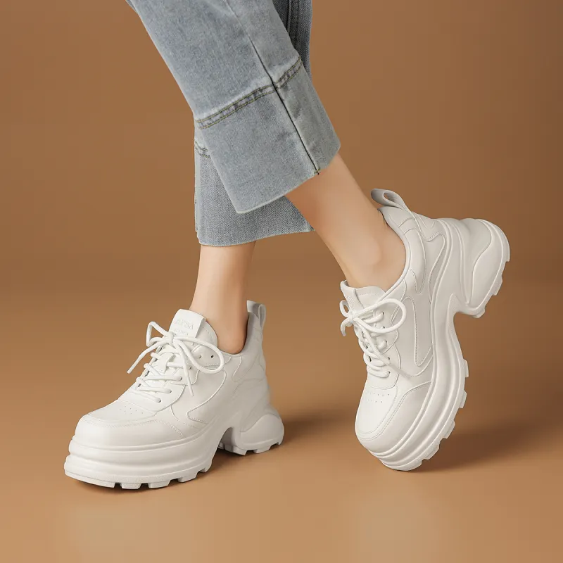 Rosa Bianca Lightweight Support Height Increasing Low Top Chunky Sneakers Women's-5