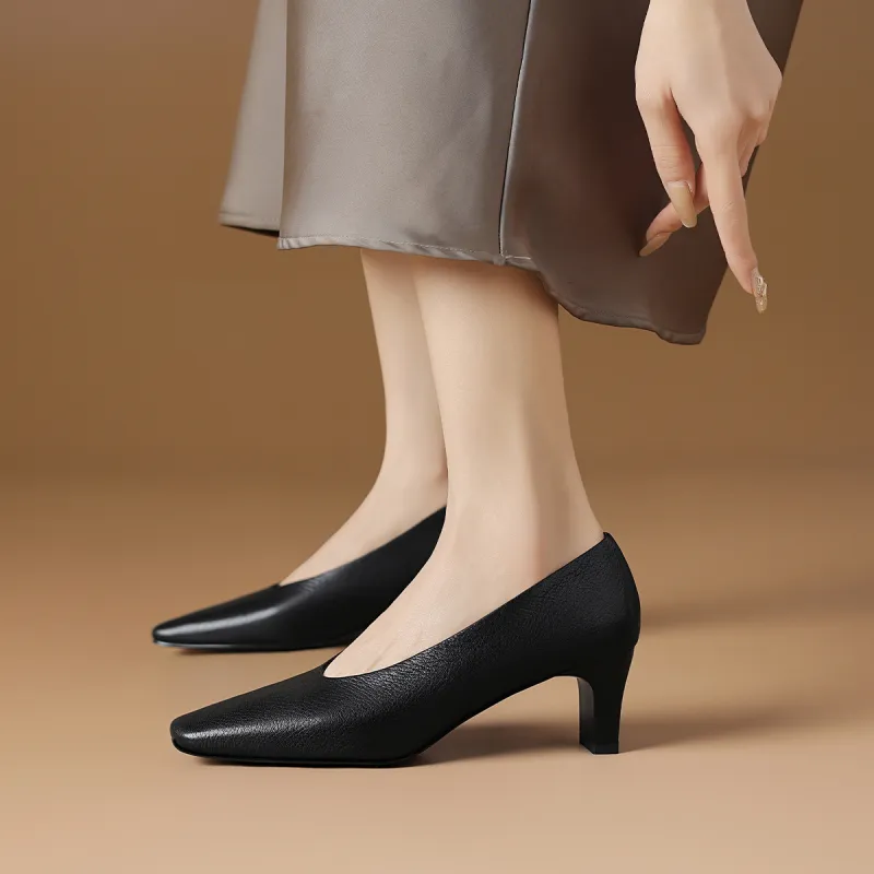 Rosa Bianca Chunky Heel High Heels 5.6cm Women's-12