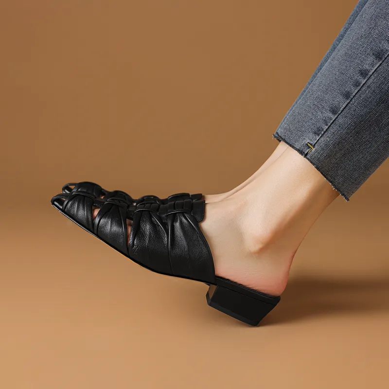 Rosa Bianca Wrap-toe Slippers Women's-10