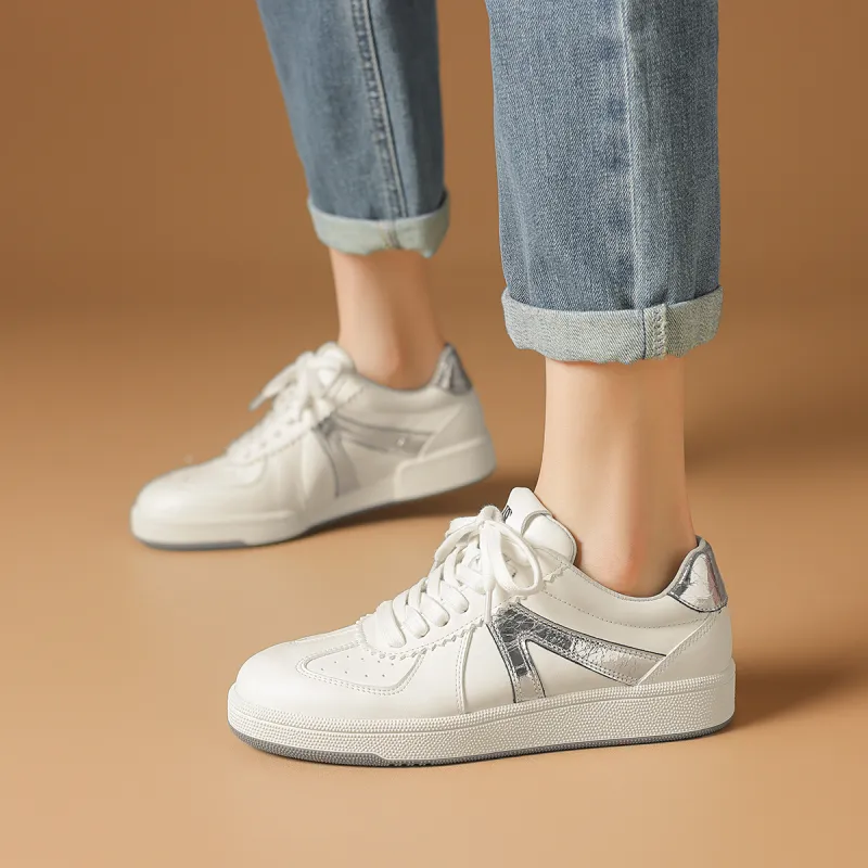 Rosa Bianca Warm Anti-Slip And Wear-Resistant Lightweight Breathable Height Increasing Low-Top Skateboard Shoes Women's-9