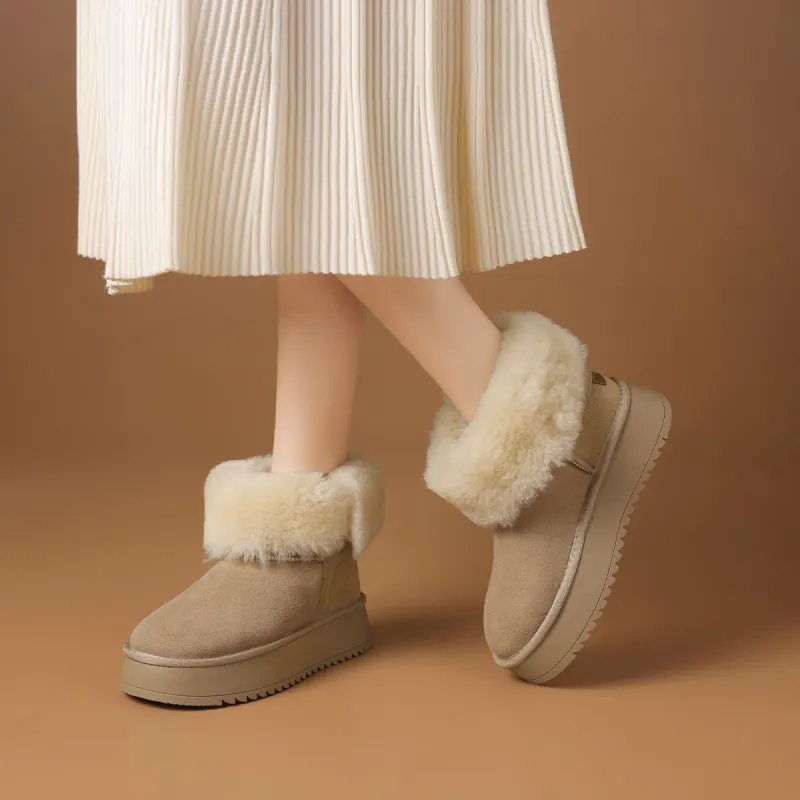 Rosa Bianca Warm And Wear Resistant Short Snow Boots Women's-11